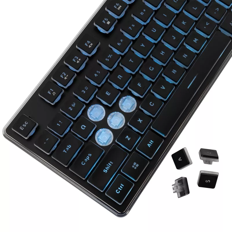 Mechanische Gaming-Tastatur White Shark Tachi Schwarz US-Layout RGB-Beleuchtung