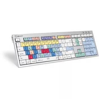 Tastatur Logickeyboard ALBA Universal USB AZERTY French Silver