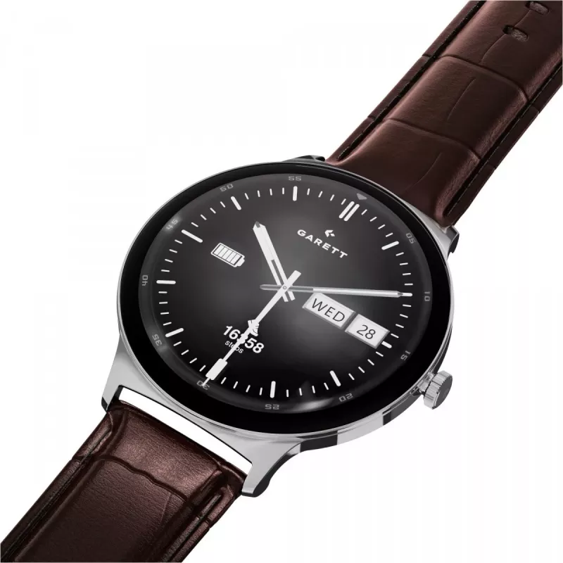 Smartwatch Garett Quantum — Edelstahl Silber