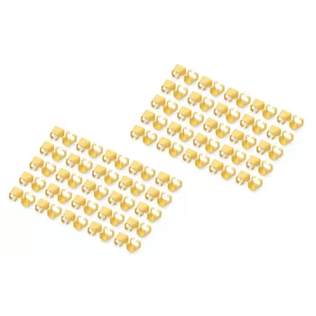 DIGITUS - Kabelclips mit Farbcodierung - für Patch-Kabel - Gelb (Packung mit 100) (A-CC-Y)
