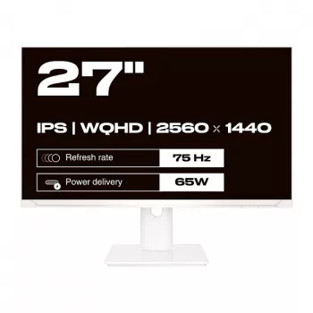 JAPANNEXT WQHD Monitor 68,6 cm (27 inch) 2560x1440 Pixel, IPS Panel, 8 ms, 75 Hz, AMD FreeSync, HDMI, DisplayPort (JN-IPS270WQHD75F-C65W-HSP-W)