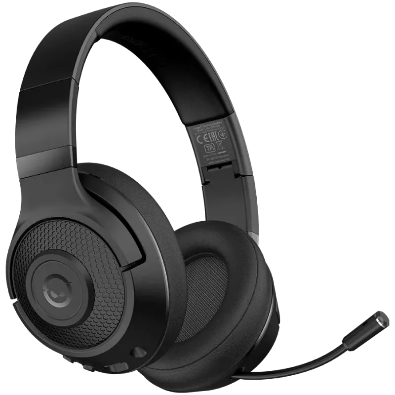 LORGAR Noah 500, Kabelloses Gaming-Headset mit Mikrofon, JL7006, BT 5.3, Akkulaufzeit bis zu 58 h (1000mAh), USB-C-Ladekabel (0,8 m), 3,5-mm-AUX-Kabel (1,5 m), Größe: 195*185*8
