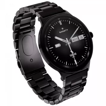 Smartwatch Garett Quantum – schwarz Edelstahl