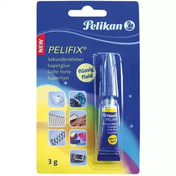 Sekundenkleber flüssig Pelikan PELIFIX 3g Blau