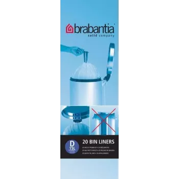 Brabantia PerfectFit Müllbeutel Typ D, 15-20 L, 20 Beutel