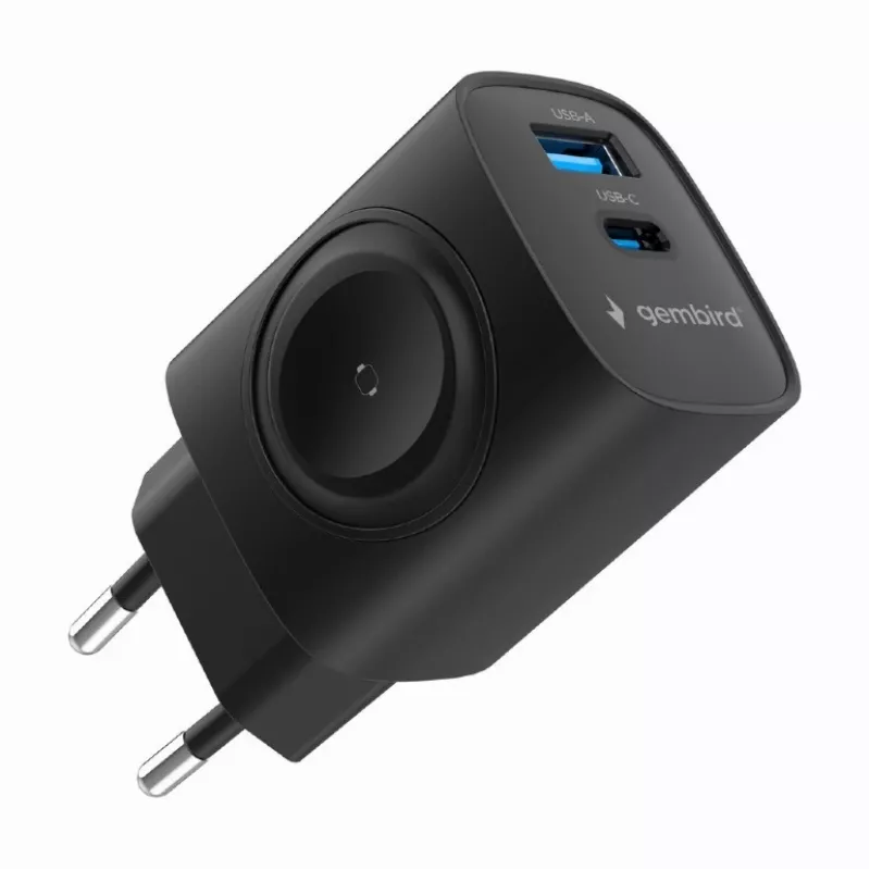 USB-A USB-C Ladegerät 20W PowerDelivery Quick Charge 3.0, schwarz