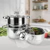 MAESTRO MR-2020-6M 6-teiliger Kochtopf-Set, Edelstahl