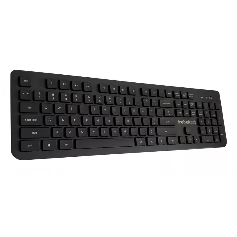 Kabelgebundene USB-Tastatur in voller Größe Rebeltec Spiro RBLKLA00041 — schwarz