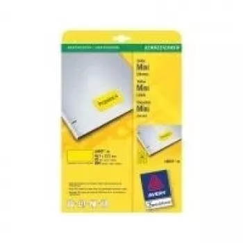 Avery Zweckform Avery L6041 - Gelb - 21,2 x 45,7 mm 960 Stück. (20 Blatt x 48)