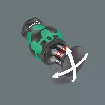 Wera Kraftform compact Stubby Magazin 2 Multibit-Schraubendreher Schlitzschraubendreher