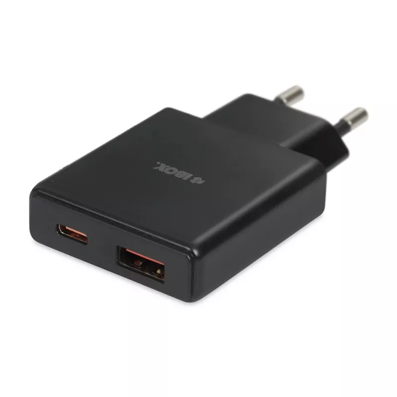 iBOX C-43 Slim GaN PD30W Wandladegerät, Schwarz