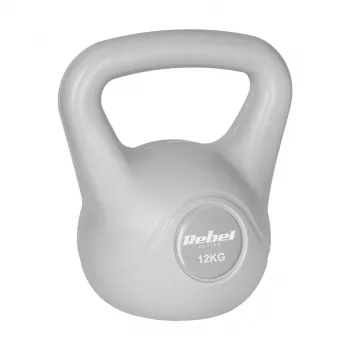 REBEL ACTIVE Kettlebell bituminöses Grau 12 kg