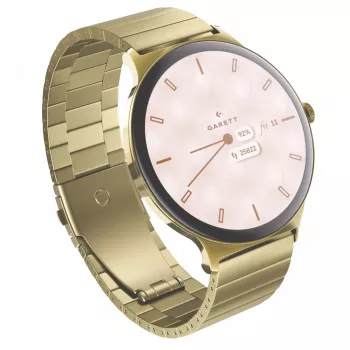 Smartwatch Garett Verona 2 Gold Steel mit Bluetooth und Herzfrequenzmesser