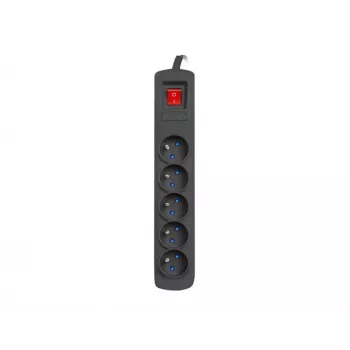 Steckdosenleiste ARMAC ARC 5 — 5 Steckdosen, 3 m Kabel, schwarz