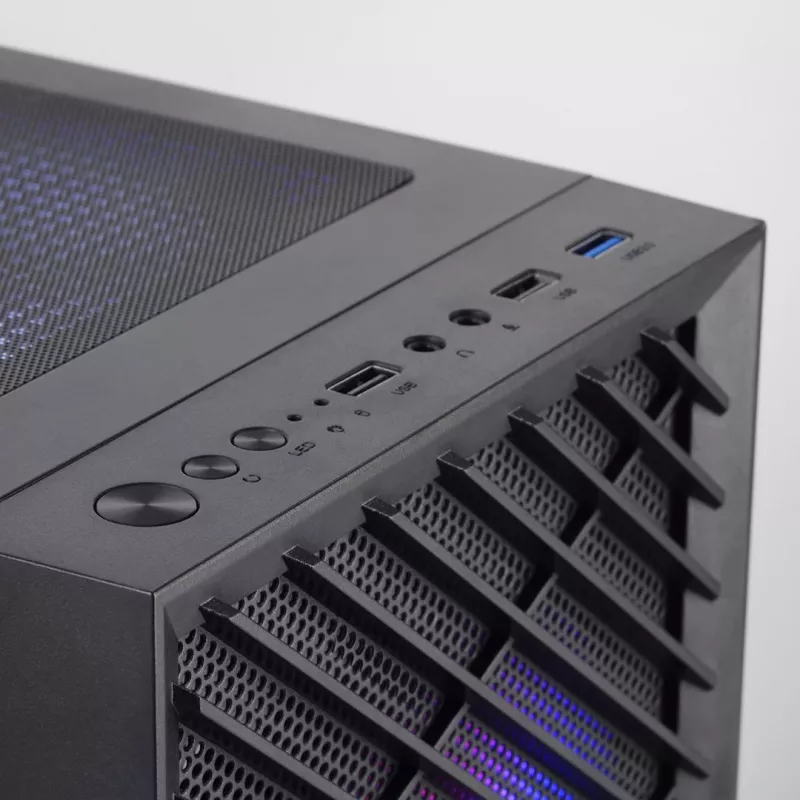 PC-Gehäuse TACENS Mars Gaming MC-VORTEX Mini Tower Mini-ITX/Micro-ATX Tempered Glass Schwarz, 3x120mm, 27,3 cm GPU, 162 mm CPU-Kühler