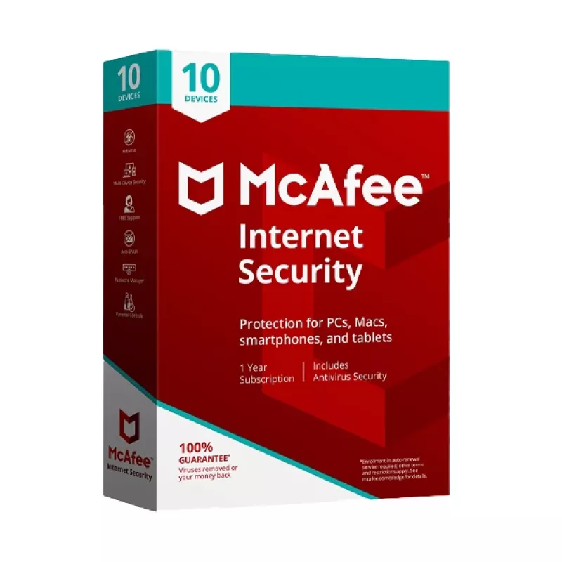 McAfee Internet Security 10 - Geräte 1 Jahr