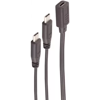 USB-Kabel ShiverPeaks BS13-20020 USB 2.0 0,3 m 2x USB-C Schwarz