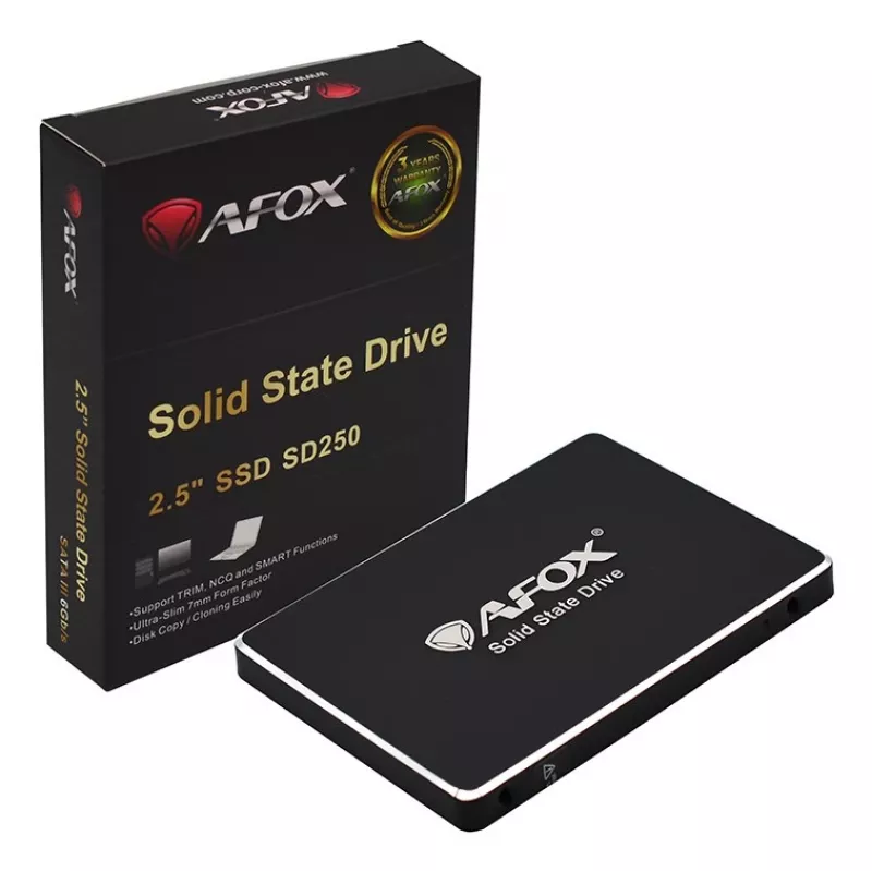 Interne 2,5 Zoll SSD AFOX SD250-2000GN 2 TB SATA III, 560 MB/s Lesen, 520 MB/s Schreiben