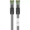 Goobay CAT 8.1 Patchkabel, S/FTP (PiMF), Grau, 0,5 m - LSZH halogenfrei, Kupfer AWG 24 (55135)