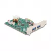 DeLOCK PCI Express x1 Karte USB Type-C PD 30W 2x USB Type-A 5Gbps
