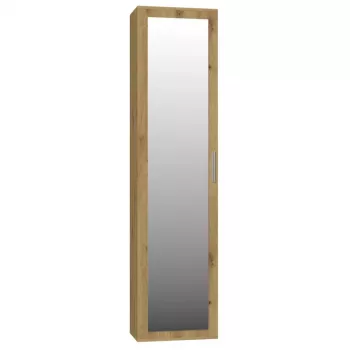Top e Shop DUO SZAFKA ARTISAN – Eichenrahmen, 2 Regale, 1 Tür, 500×350×1800 mm