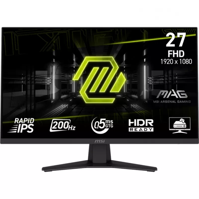 MSI MAG 274FDE Gaming-Monitor 68,6 cm (27 inch), schwarz, FullHD, Rapid-IPS, HDR Ready, Adaptive-Sync, 200Hz Panel (9S6-3CE41H-002)
