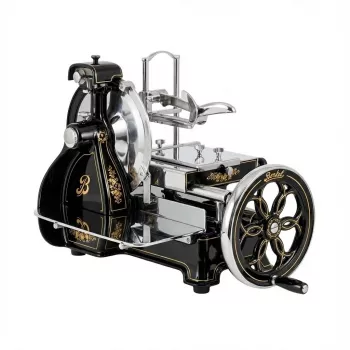 Aufschnittmaschine Berkel Volano B2 schwarz fiorato — manuelle Bedienung, Edelstahlmesser