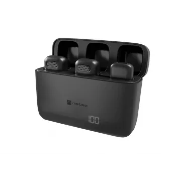 NATEC Hopper Black Lavalier-/Ansteckmikrofon