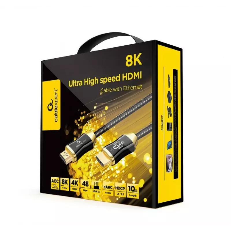 Aktives optisches HDMI-Kabel GEMBIRD 10 m, HDMI Typ A Stecker–Stecker, 48 Gbit/s, HDMI 2.1