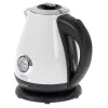 Wasserkocher Camry CR 1344 — 1,7 l, 2200 W, Edelstahl, integriertes Thermometer, 360°-Basis, weiß