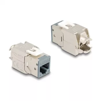 DeLOCK Keystone-Modul 88120 Flach RJ-45 Grau 10 Stück