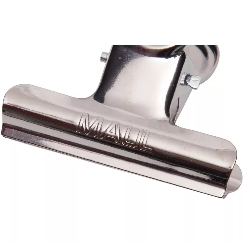 MAUL Klammer aus Metall, Farbe: Nickel, Breite: 50 mm Klemmweite: 20 mm, SB-Verpackung (21750-96)