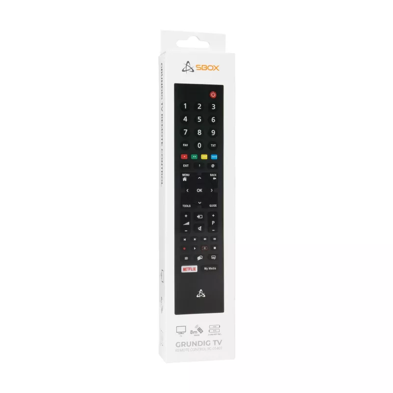 SBOX Fernbedienung RC-01407 – Ersatzfernbedienung für Grundig Fernseher, universelle Kompatibilität mit mehreren Modellen