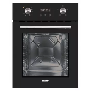 Elektro-Einbaubackofen MPM MPM-45-BO-23C, 50 L, 220–240 V, 2000 W, Touch- & Drehregler, schwarz