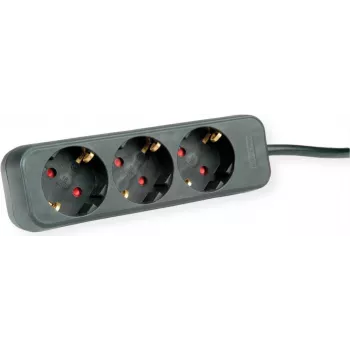 Power Extension ROLINE 19.07.1067 3m 3 AC Outlets Indoor Schwarz