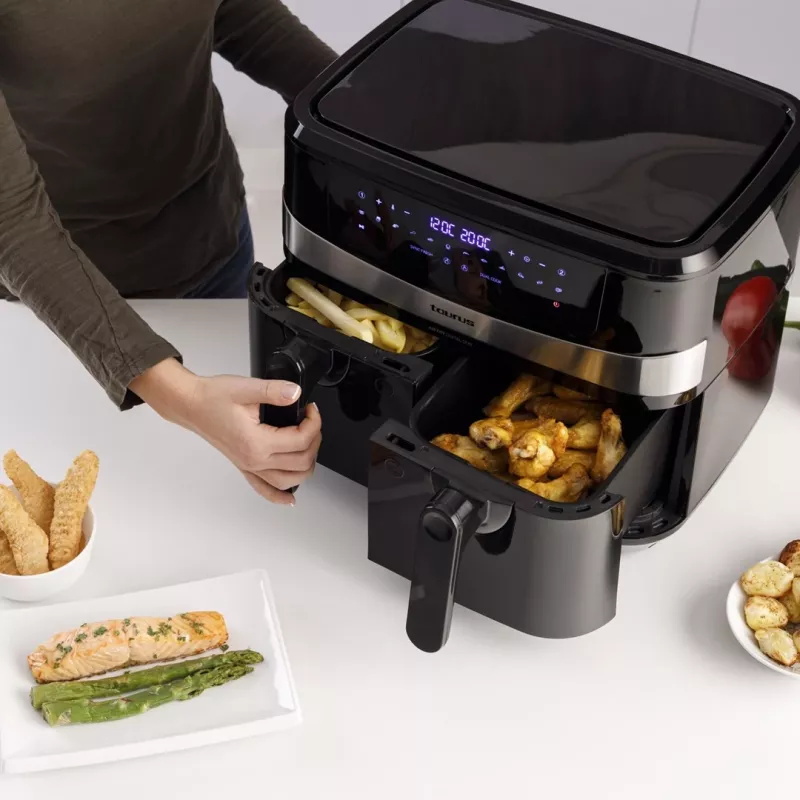 Taurus Air Fry Digital Duo Doppel 9 L 2200 W Heißluftfritteuse Schwarz