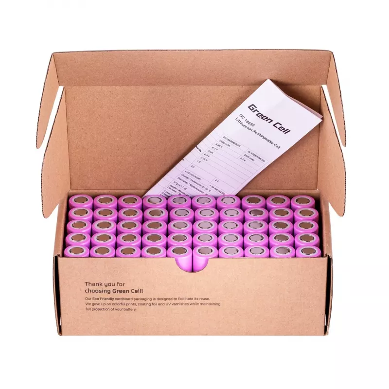 Green Cell 50GC18650NMC26 Haushaltsbatterie Wiederaufladbarer Akku 18650 Lithium-Ionen (Li-Ion)