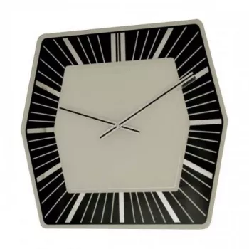 NeXtime Wanduhr 8128zw Hexagon, 43x43 cm, Weiß