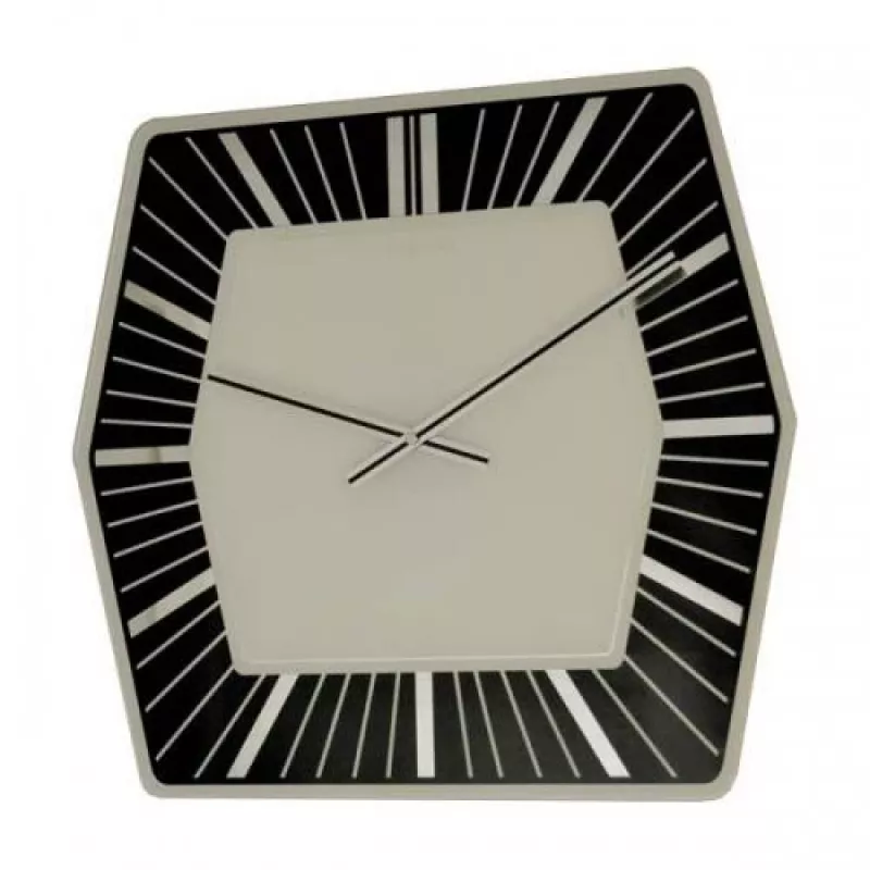 NeXtime Wanduhr 8128zw Hexagon, 43x43 cm, Weiß
