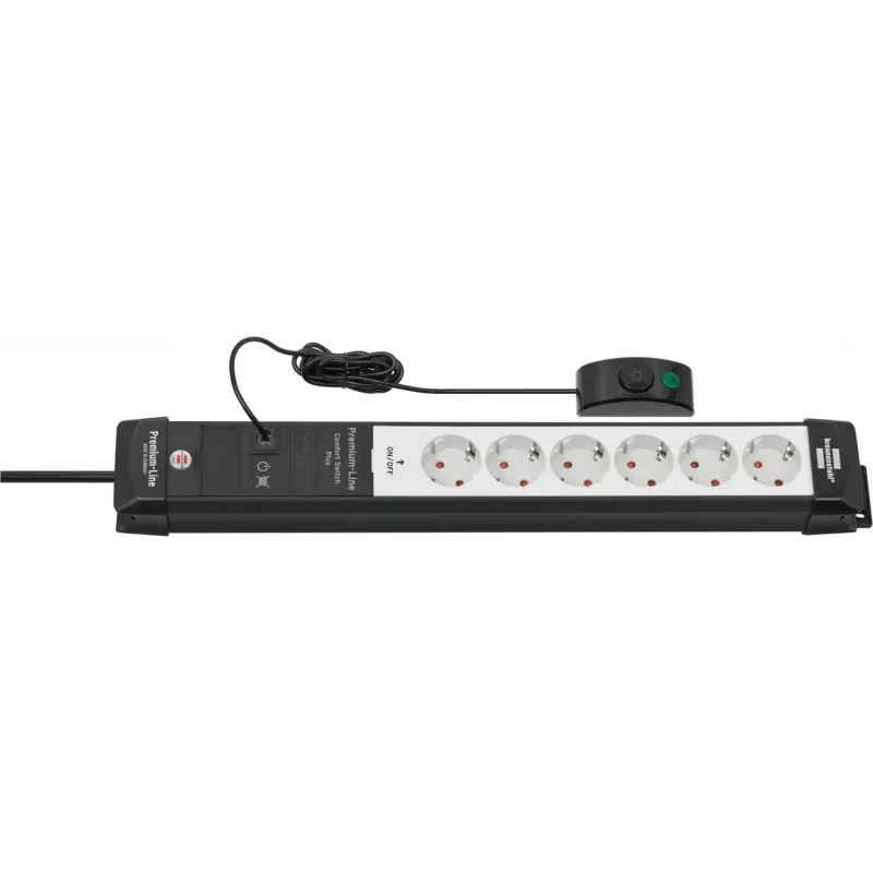 Power Extension Brennenstuhl Premium-Line 3m 6 AC Outlets Indoor Schwarz Grau