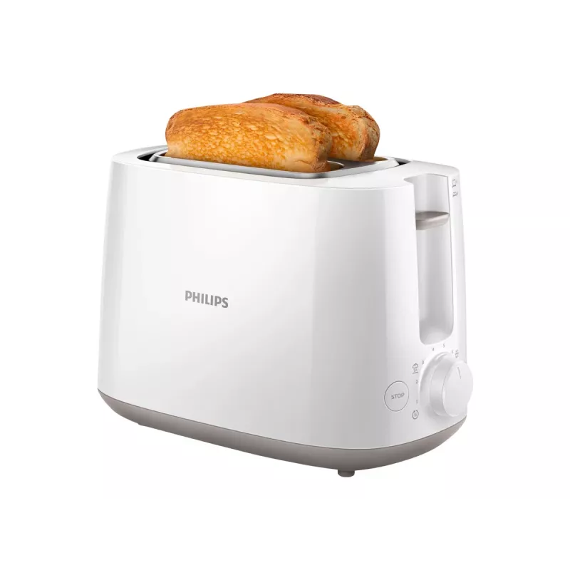 Toaster Philips Daily Collection HD2581/00 — 2-Scheiben, 830 W, 8 Bräunungsstufen, weiß