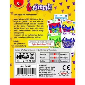 Amigo 6 nimmt!, Kartenspiel