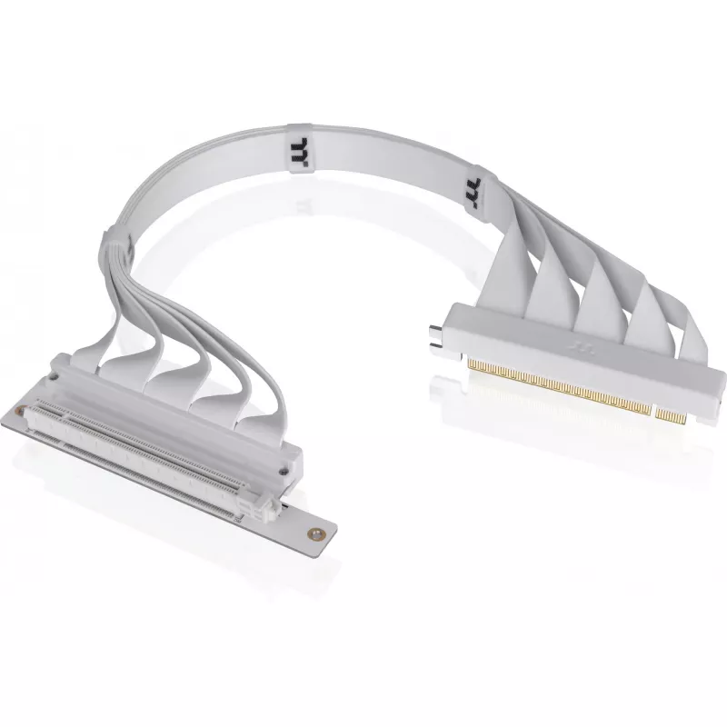 Thermaltake PCI-E 4.0 Dual 90 Degree Riser-Kabel, 40 cm, Weiß (AC-077-CO6OTN-C1)