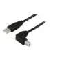 Microconnect USBAB2ANGLE10 USB-Kabel 10 m USB A USB B Schwarz