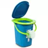 GreenBlue GB320BL Tragbare Reise-Toilette Eimer Sitz Camping Festival Griff Deckel Robust Stabil 19L