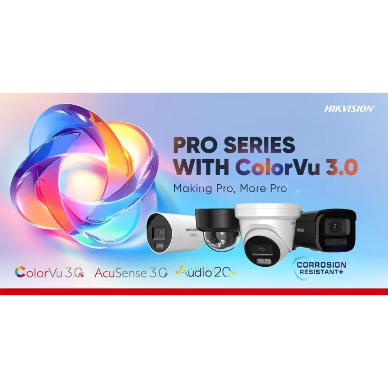 IP-Überwachungskamera Hikvision Pro Series ColorVu 8 MP Smart Hybrid Light feste Bullet DS-2CD2T87G3-LIS2UY/SL 2,8 mm, 108,8° H, 30 fps, weiß
