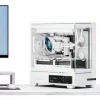 Thermalright TL-M10 Vision PC-Gehäuse, Mini-Gehäuse, mATX, RGB, gehärtetes Glas – Weiß