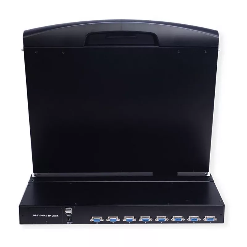 Rack-Konsole VALUE 26.99.0162 — 17 Zoll (43,2 cm) 1280x1024 1U, USB-Tastatur/Maus, Schwarz
