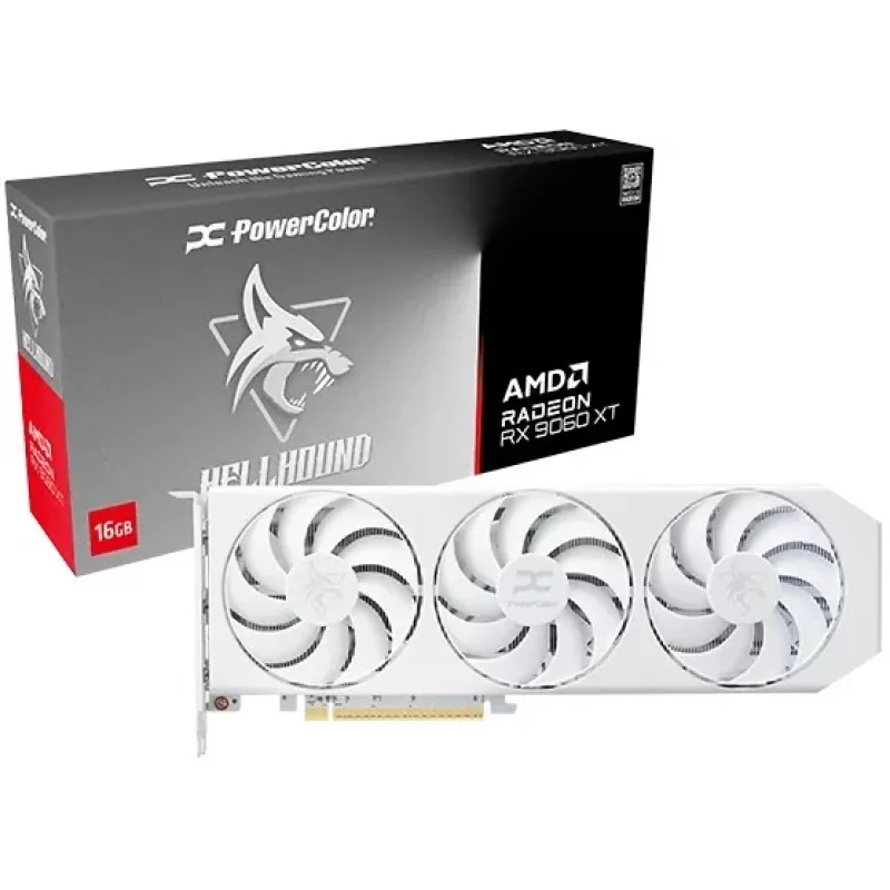PowerColor Hellhound Radeon RX 9060 XT 16GB GDDR6 White