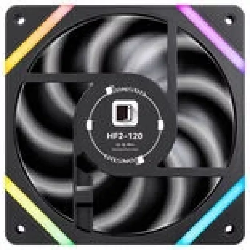 Gehäuselüfter Jonsbo HF2-120 Reverse Blade PWM ARGB 120mm Schwarz, PWM-Steuerung, ARGB-Beleuchtung